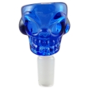 Ghodt Totenkopf Bongkopf Blau 14.5 Schliff Zylinder Glaskopf 1